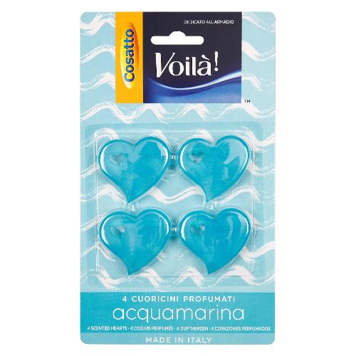 Cosatto Profumatore armadio Cuori 4 pz Acquamarina VOILÁ Azzurro VL PB C001
