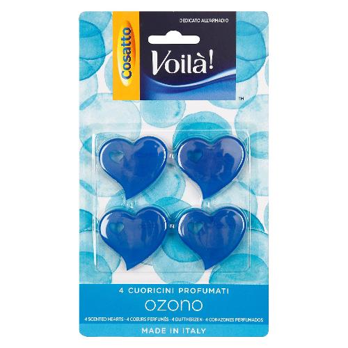 Cosatto Profumatore armadio Cuori 4 pz Ozono VOILÁ Blu VL PB C005