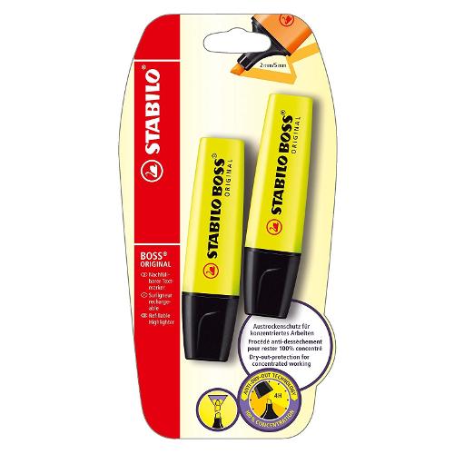 Stabilo Set evidenziatori BOSS ORIGINAL Giallo B 10422 10 Blister 2 pz