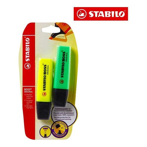 Stabilo Set evidenziatori BOSS ORIGINAL Giallo e Verde B 10428 10 Blister 2 pz