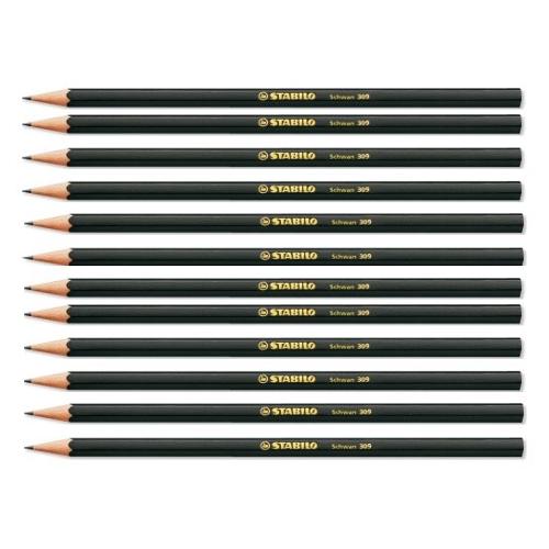 Stabilo Set matite grafite gradazione HB sezione esagonale 12 pz SWANO IT12 110 30912