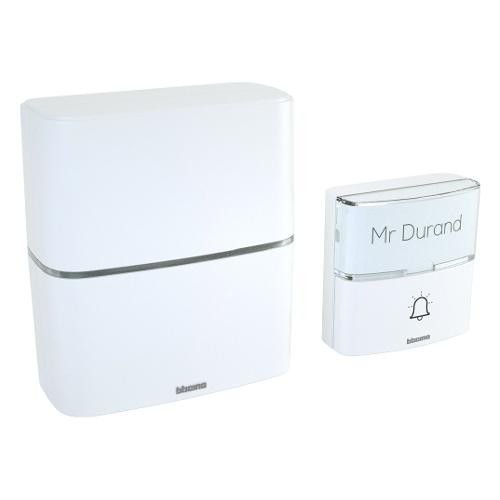 Bticino Kit Pulsante e Suoneria Campanello senza fili ADVANCED Bianco 393015D