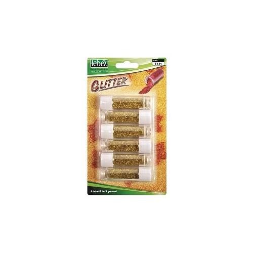 Lebez Colla glitter Porporina Oro 6 Tubetti 2 gr 5134 O