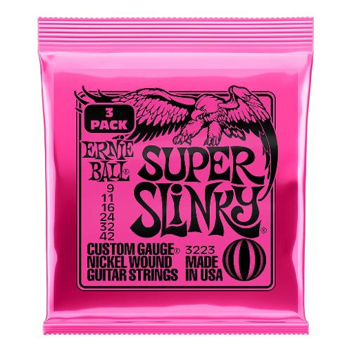 Ernie Ball Set muta corde elettrica SUPER SLINKY 3 Pack P03223