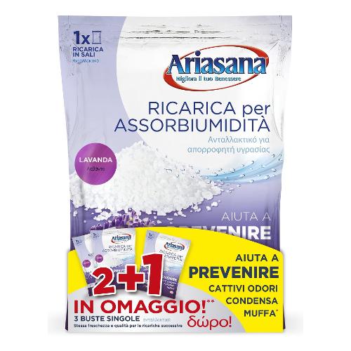 Ariasana Assorbiumidità sali ricarica 3 buste da 450 gr Lavanda 2400731