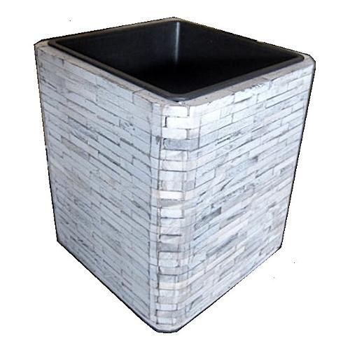 Amicasa Fioriera con portavaso (29x29x37 cm) Bianco Art.8