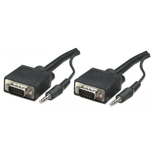 Manhattan Cavo VGA Full HD con audio 10m ICOC SVGA G 100