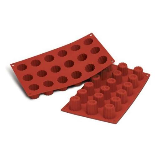 Silikomart Stampo Silicone Pasticceria 18 Mini Cannelè (3,5cm) 20 033 00 0065