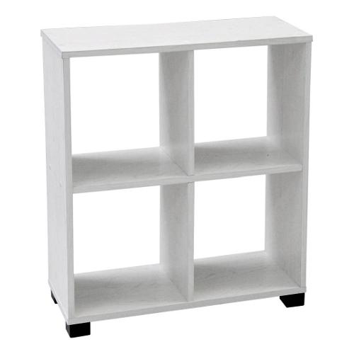 Libreria cubo per bambini in legno bianco con 6 scomparti EMMIE