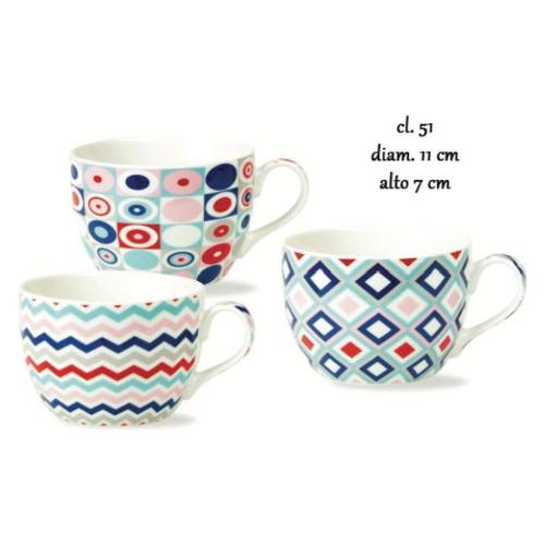 Tazza da colazione in ceramica da 500 ml (10 x 11 cm)