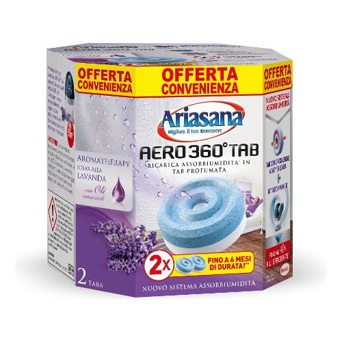 ARIASANA ASSORBIUMIDITA' POWER TAB RICARICA MICRO 2IN1 LAVANDA 300 GRAMMI -  PiùMe