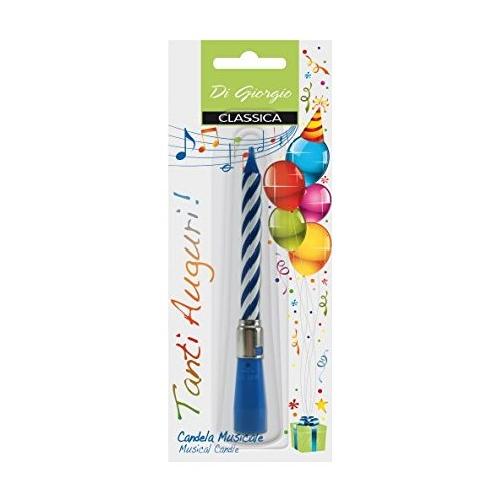 Cereria Di Giorgio Candela compleanno Musicale (12,5cm) Celeste 711 05