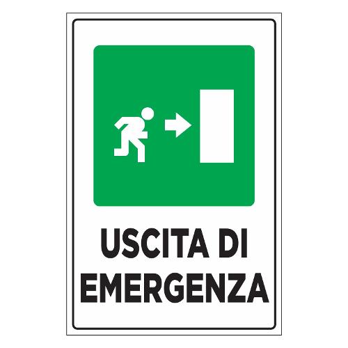 Oreca Cartello segnaletico uscita di emergenza a dx (20x30 cm) 0085835 00
