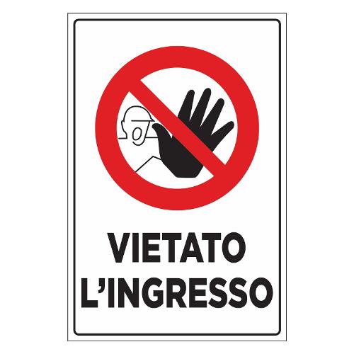 Oreca Cartello segnaletico vietato l'ingresso (20x30 cm) 0085813 00