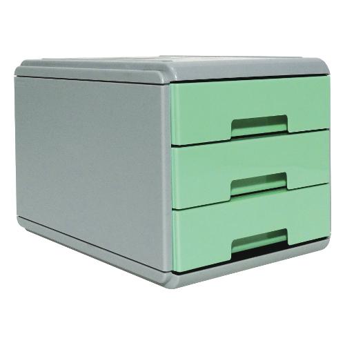 Cassettiera documenti KEEPCOLOUR 3C Verde e Grigio 17,7 x 25,5 x 16,5 cm  19P3PPASV