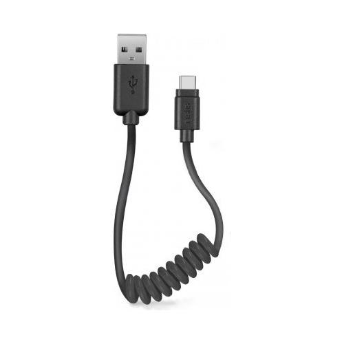 Sbs Cavo USB C Spiralato Black 0,5m TECABLETYPCSK