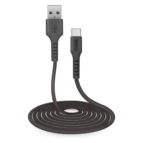 Sbs Cavo USB C CHARGING DATA CABLE 2.0 Black 3m TECABLETC3MTK