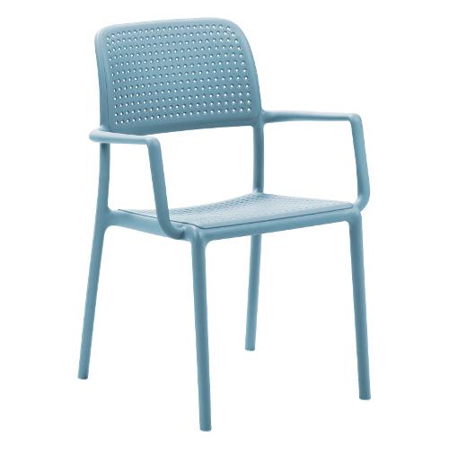 Nardi Sedia con braccioli polipropilene BORA Celeste 40242 39 000 06