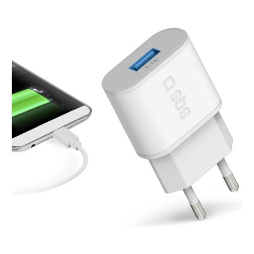 Sbs Caricabatterie USB Type-A WALL CHARGER 10W Fast White TETR1USB2AWFAST