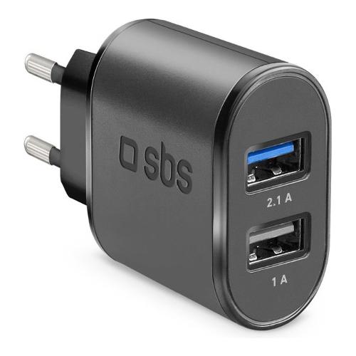 Sbs Caricabatterie USB Type-A WALL CHARGER 10W Fast Black TETR2USB21AFAST