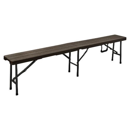 Amicasa Panca pieghevole Marrone scuro SBK 180 (180x25x43 cm)
