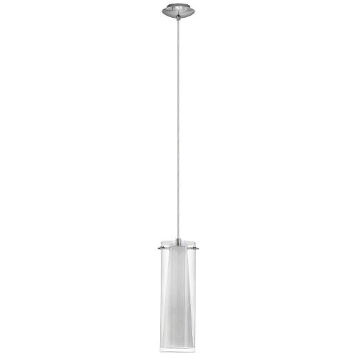 Eglo Sospensione PINTO Cromo e Bianco (11x110cm) 89832 1 luce - E27 - Max 40W