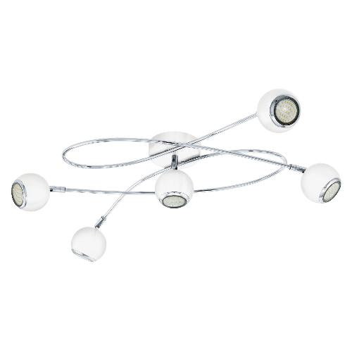 Eglo Plafoniera LOCANDA Bianco e Cromo (70x66cm) 94252 5 luci - GU10 - Max 15W