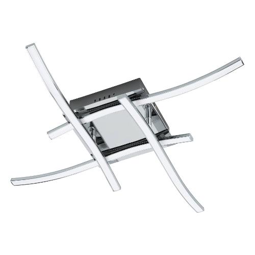 Eglo Plafoniera VALMORA Cromo (56x10,5x56cm) 96327 1 luce - LED - Max 18W
