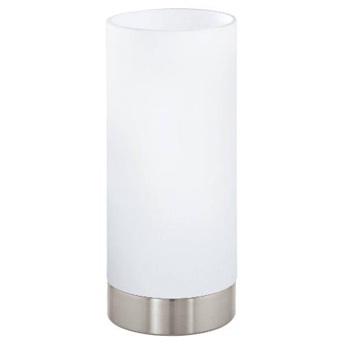 Eglo Lampada tavolo DAMASCO 1 Nickel opaco e Bianco (10x21,5cm) 95775 1 luce - E27 - Max 60W
