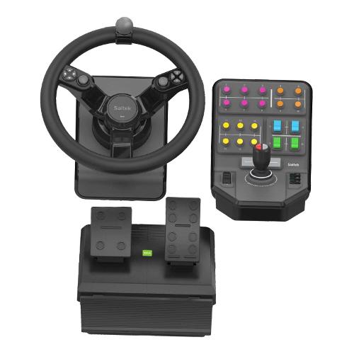 Saitek Volante e pedaliera simulatore guida G SERIES Farming Simulatior Controller Black 945 000062