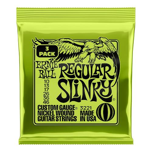 Ernie Ball Set muta corde elettrica REGULAR SLINKY 3 Pack P03221