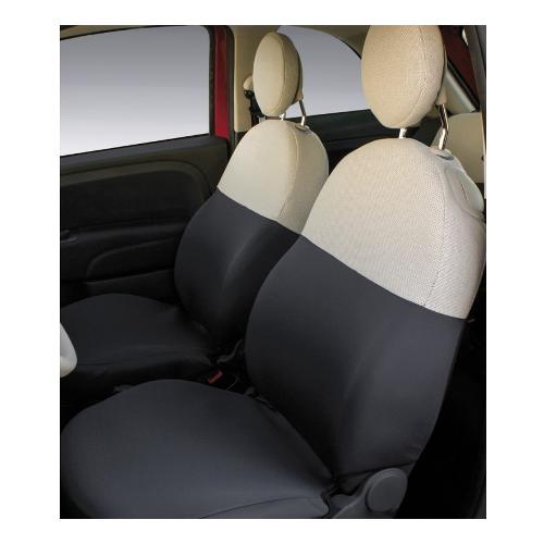 Co Ra Coprisedili auto coppia anteriori Grigio piombo e Crema 000129379