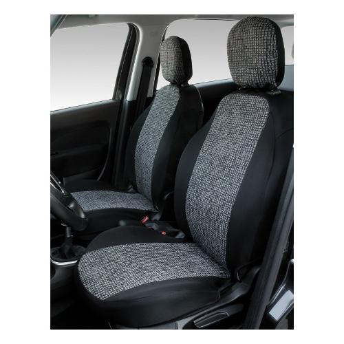 Co Ra Coprisedili auto coppia anteriori Nero e Mosaico grigio 000129381