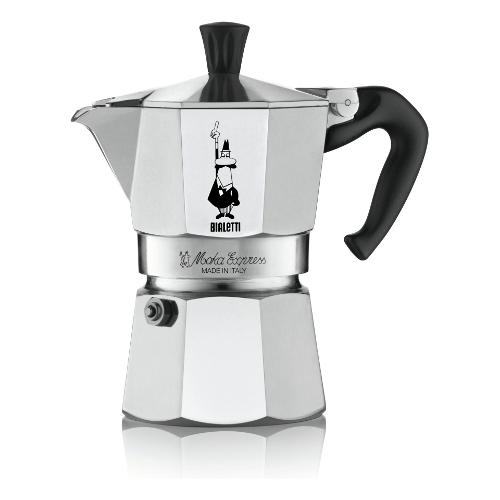 Bialetti Caffettiera Alluminio 4 Tazze MOKA EXPRESS Cromo satinato 0001164