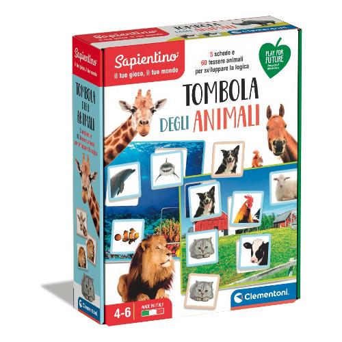 Clementoni Gioco educativo Tombola Degli Animali SAPIENTINO 16143