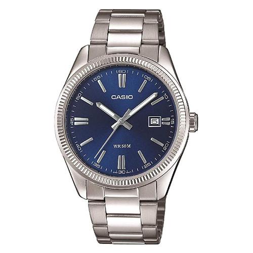 Casio Orologio COLLECTION Silver e Blue MTP 1302PD 2AVEF