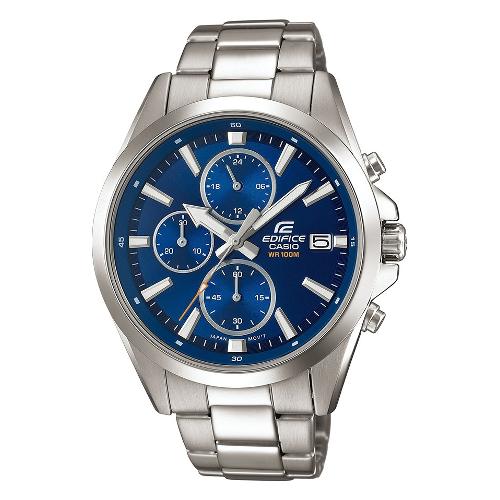 Casio Orologio EDIFICE Classic Silver e Blue EFV 560D 2AVUEF