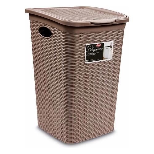 Stefanplast Porta biancheria Plastica (50L) ELEGANCE Tortora 30051