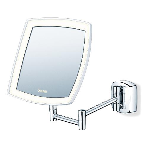 Specchio trucco appendibile con luce e ingranditore 5x Bs89 Cromato 58513