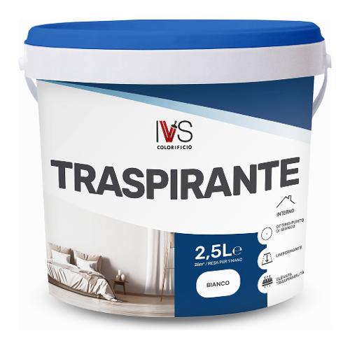 Ivs Idropittura per muro Traspirante Bianco opaco 2,5 lt FI5360K00511DS