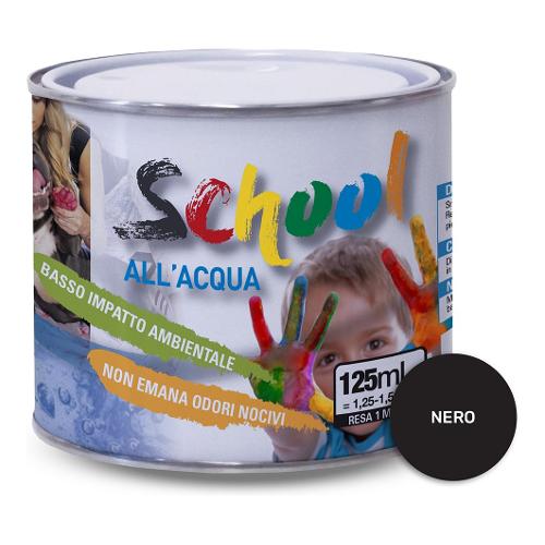Ivs Smalto acqua brillante inodore SCHOOL nero barattolo 125 ml CF2036
