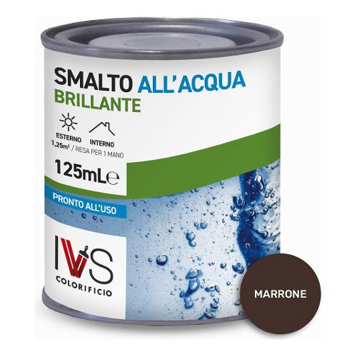 Ivs Smalto acqua brillante inodore marrone 8017 barattolo 125 ml CF2024