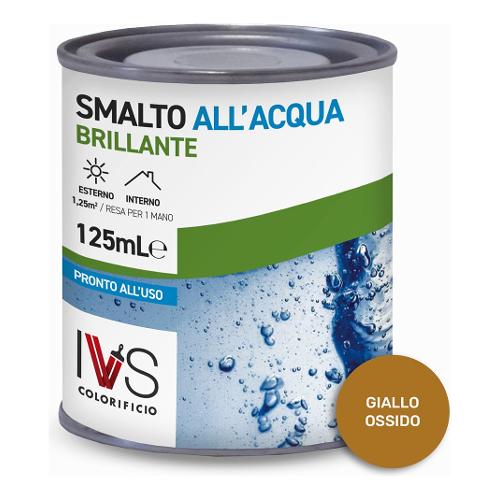 Ivs Smalto acqua brillante inodore giallo ossido 632 barattolo 125 ml CF2028