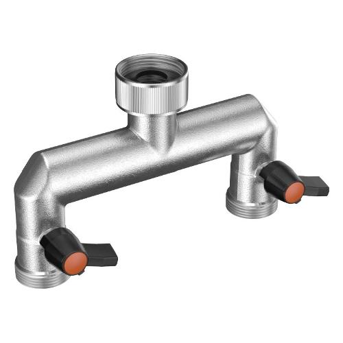 Claber Presa rubinetto irrigazione 2 vie regolabili filettate 3/4"F METAL JET 9601