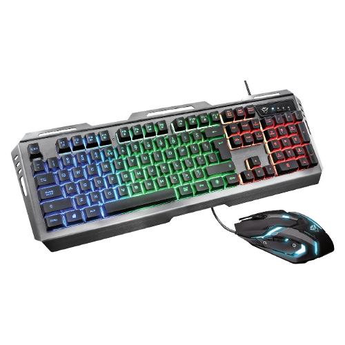 Trust Tastiera e mouse GXT 845 Tural Gaming Combo Nero 22461