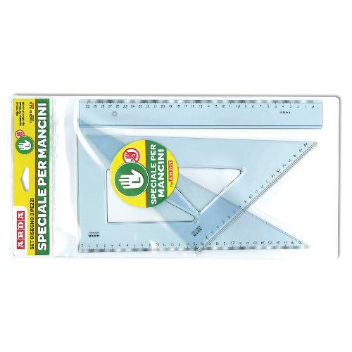 Arda Set disegno tecnico 3 Pz Azzurro trasparente 704303MAN
