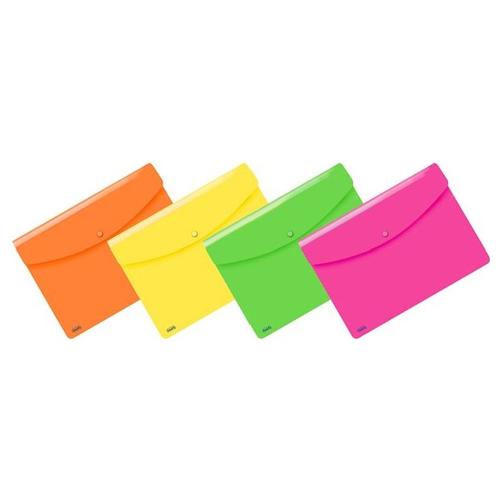 Cartella a busta con clip A5 Fluo 24 x 17 cm 387 Ass