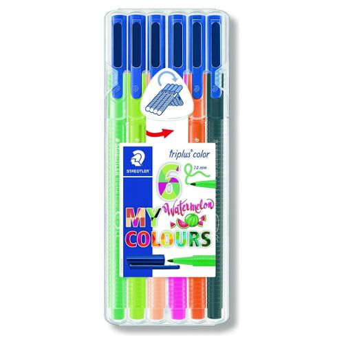 Staedtler Pennarelli normali sezione triangolare 6 pz Watermelon tratto Medio - 1,0 mm TRIPLUS 323SB6CS7