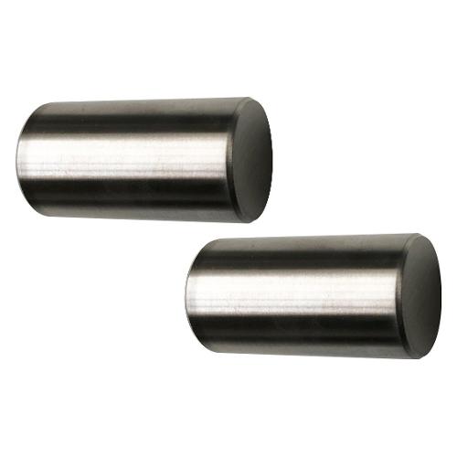 Castel Set terminali bastoni tenda STEEL 20 Cilindro Acciaio satinato 005 B84097
