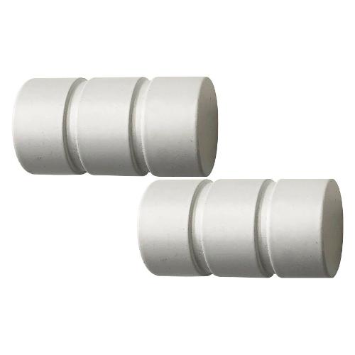 Castel Set terminali bastoni tenda PONTE VECCHIO Cilindro Rigato Bianco opaco B84180